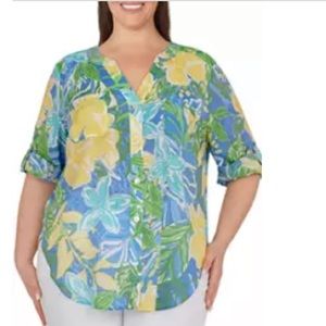 NWT Ruby Rd Tropical Shirt Medium